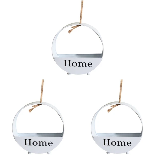 3x Wand Töpfe Holz Pflanzer Hängen Pflanzen Töpfe Wand Blumentopf