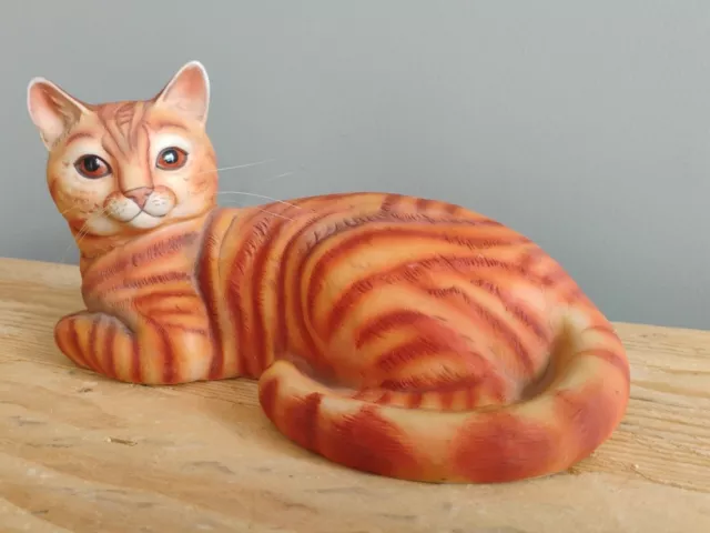 Porcelain "Marmalade Cat" The Chancery Collection Maruri Ceramic "Real" Whiskers