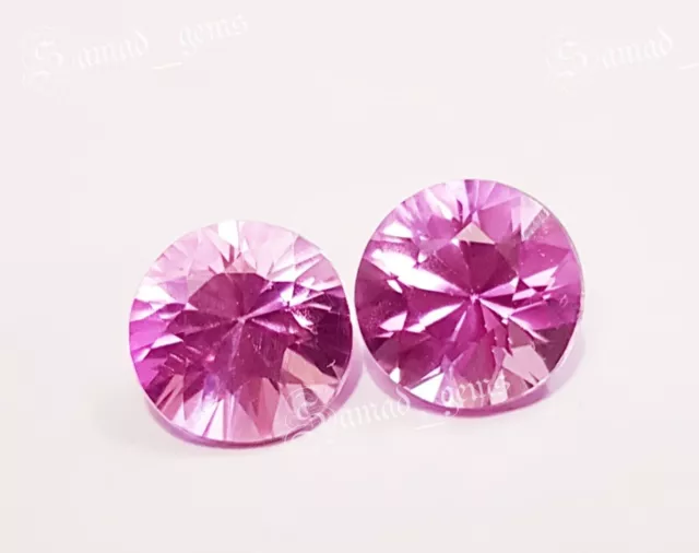 3 to 3 Ct 2 PC Flawless Pink Morganite Loose Round Gemstone Cut Morganite