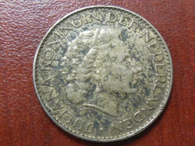 1963 Netherlands One (1) Gulden Silver "Juliana" Coin