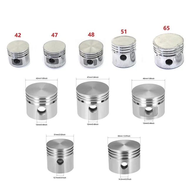 Kit De Piston Pour Compresseur D'Air - Inclut Piston, Anneaux Et Goupille, Diam. 42mm à 90mm, Neuf