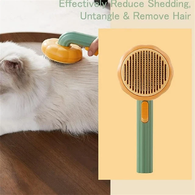Pet Hair Remover Dog Cat Comb Grooming Massage Deshedding Self Cleaning Brush 4