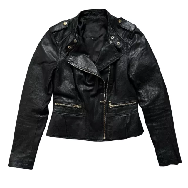 New look vintage leather jacket 2025