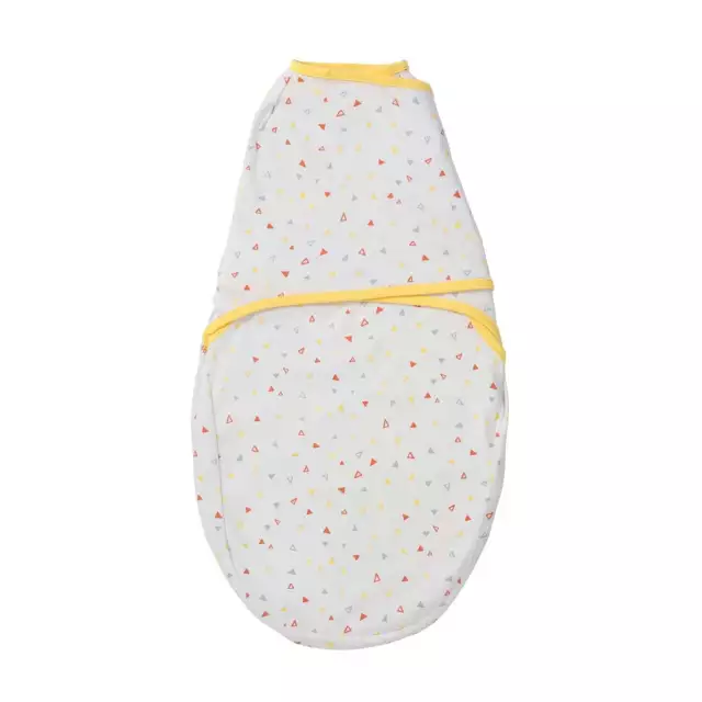 Clevamama Swaddle To Sleep Yellow 0-3m Newborn Baby Bedtime Cover Blanket New