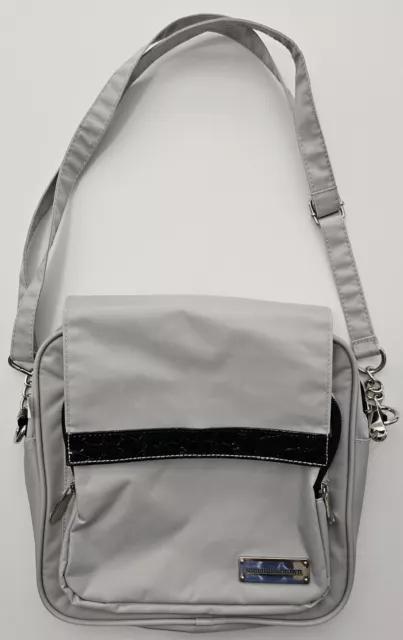 Samantha Brown Luggage Lightweight  Microfiber Crossbody Travel Bag  - Gray