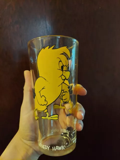 Vintage 1973 Looney Tunes Pepsi Collector Glass BRAND NEW Henery Hawk