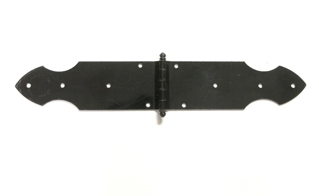 Antique Cast Iron Pair of Richards Wilcox Strap Door Hinges 2