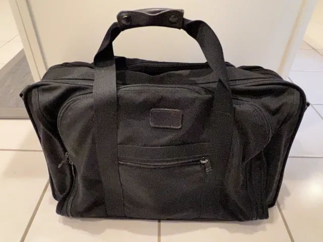 Vtg Tumi #278 Black Ballistic Nylon 21” Carry-On Expandable Weekend Duffel Bag