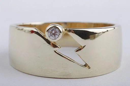 Ring Zirkonia 375 9k Gelb Gold Größe 55 17,5mm Top! #