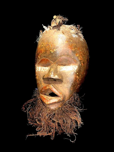 African Tribal Face Mask Wood Hand Carved mask royal mask dan mask-6510