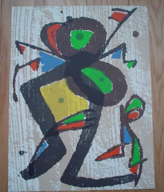 JOAN MIRO - RARE - Original  Color Woodcut