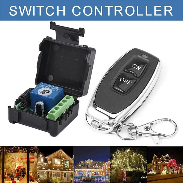 Ricevitore relè DC12V 1 CH trasmettitore RF 433 MHz interruttore telecomando wireless Regno Unito