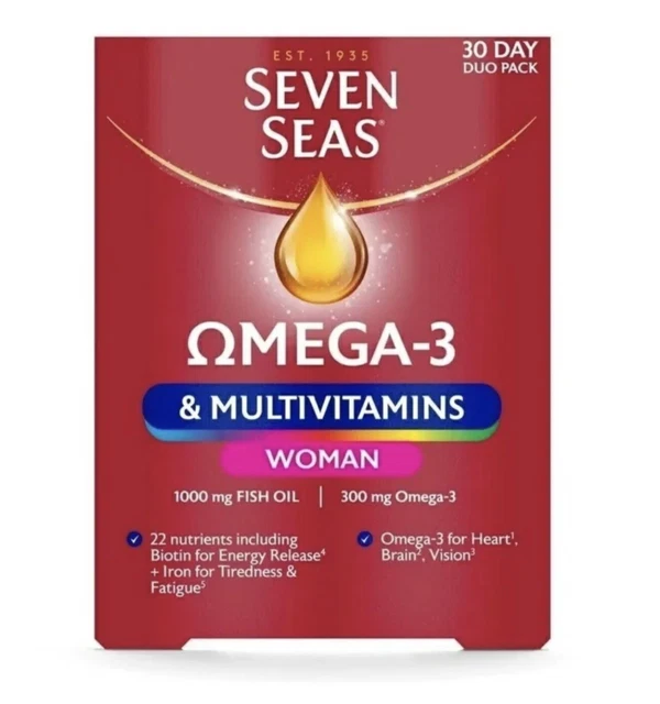 SEVEN SEAS OMEGA3 & Multivitamins Woman 30 Day Duo Capsules & Tablets