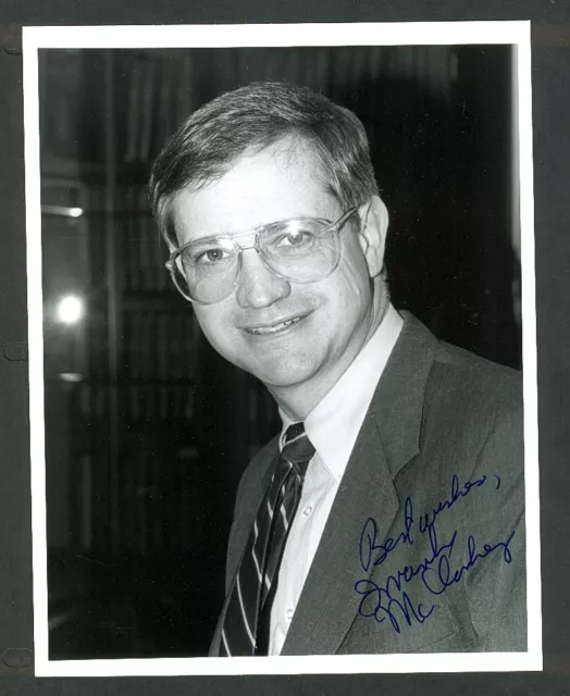 Rep. Frank McCloskey of Indiana 7"x9"" AUTOGRAPHED Glossy Photo - Blue Ink Sharp