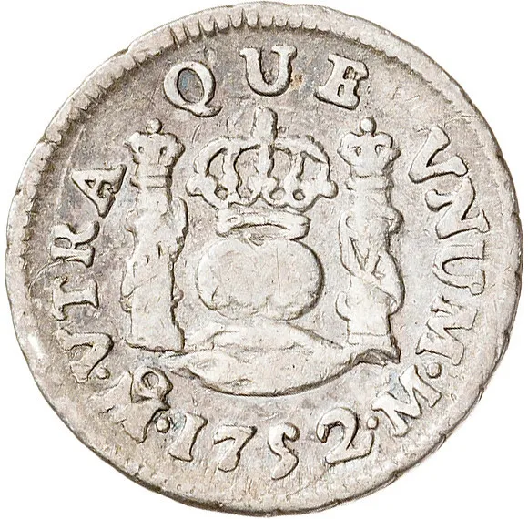 ☆ Hispanic Silver • Colonial ½ Real 1752 • Mexico M • Fernando Vi ☆ Spain ☆C9865