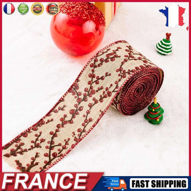 Christmas Tree Ribbon Cartoon Stickers Ribbon Craft Ornament for Wreath (F) fr