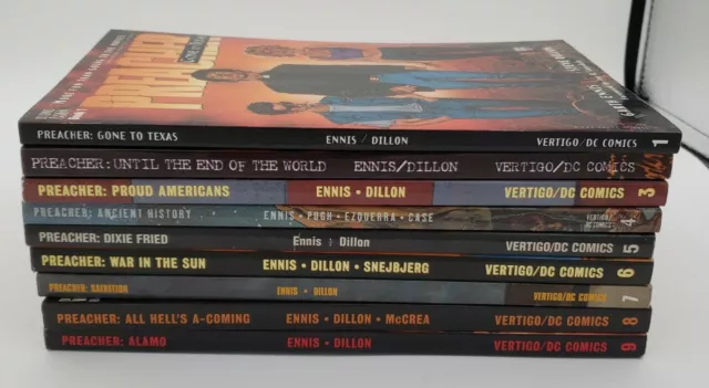 Preacher Garth Ennis 1 2 3 4 5 6 7 8 9 1-9 TPB Lot The Boys complete run set