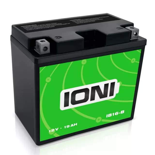 Batterie 12V 19Ah AGM IONI IB16-B Motorrad ähnlich YB16-B CB16-B 51912 M4F44 2