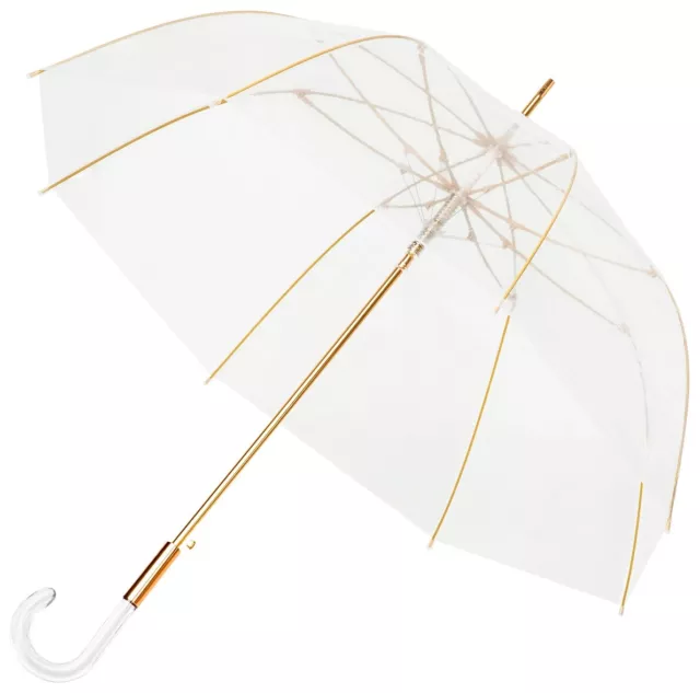 ABVERKAUF: ACE Regenschirm Automatik-Stockschirm Transparent Schirm 80 cm