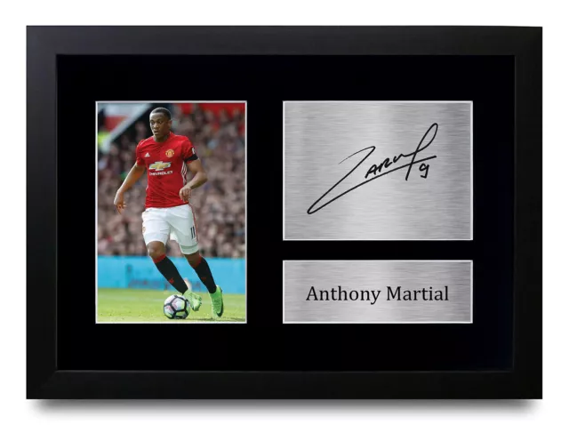 Anthony Martial Signed A4 Framed Printed Autograph Man United Print Gift 2