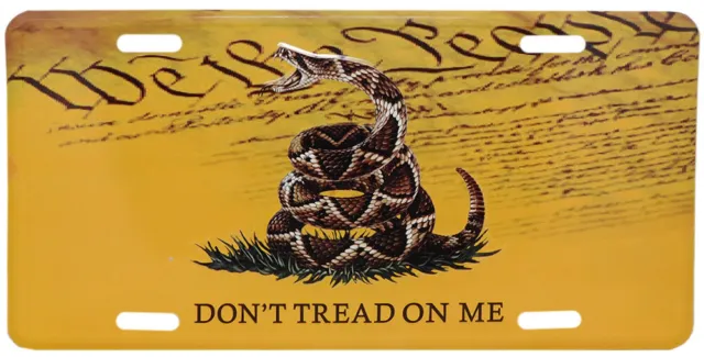 Gadsden Don't Tread One Me Live Rattlesnake We The People 6"x12" License Plate