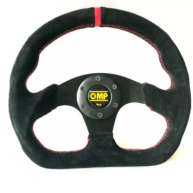 320mm Suede Leather D Style Flat Race Steering Wheel Fit for MOMO Boss kit RL
