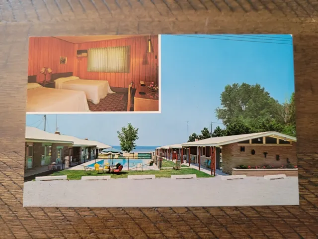 Postcard MI Michigan Port Austin Huron County Beachcomber Motel Apartments