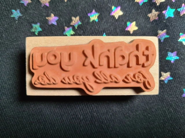 Handwerk Stempelblock Thank You For All You Do Sentiment Phrase 5,7x2,3 cm Kartenherstellung 2