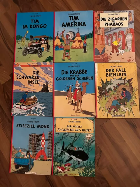 TOP 8 Hefte carlsen Hergé tim und struppi comics Bücher Band 1,2,3,6,8,10,11,15