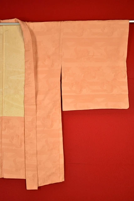 Vintage Japanese Kimono Silk Antique BORO HAORI Kusakizome Woven/B096/590 2