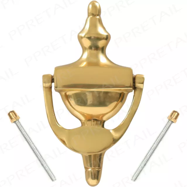 Polished Brassed Door Knocker 125mm/5" Traditional Victorian Main Front Porch UK