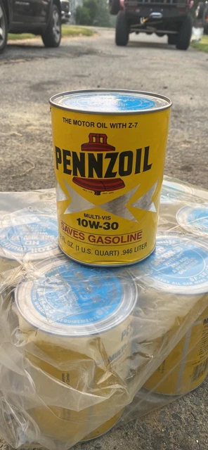 VINTAGE Quart SAE 10W30 Pennzoil Multi Vis Z-7 Motor Oil Can Man Cave VINTAGE Quart SAE 10W30 Pennzoil Multi Vis Z-7 Motor Oil Can Man Cave