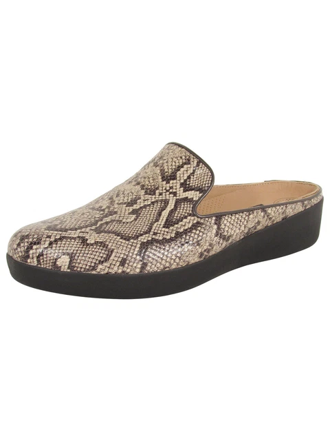 Fitflop Womens Superskate Leather Slip On Mule Shoes