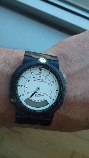 CASIO VINTAGE AW-10 MODULE 378 THERMO METER WATCH UHR RELOJ MONTRE
