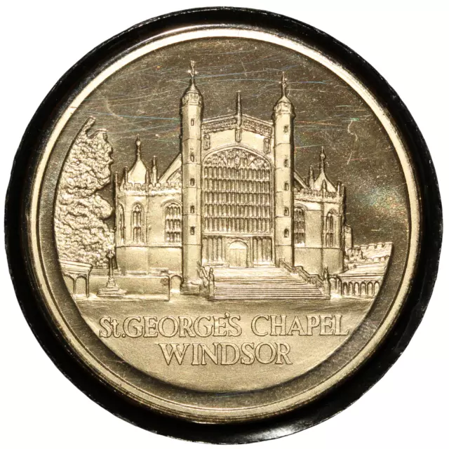 ND Great Britain St. George's Chapel Windsor Castle Medal in a Thin Film Capsule