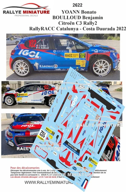 Décalcomanies 1/43 Citroën C3 Rallye Mont-Blanc 2020 – Pour Maquettistes Et Collectionneurs