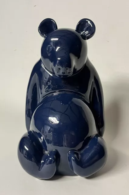 Vintage MCM Abstract Vanguard Studios Accents Navy Blue Panda Bear Figure Decor