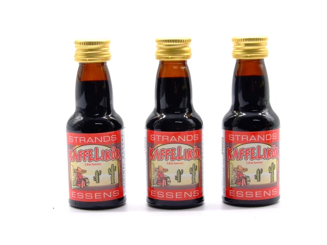 3 x Kafelikor 25 ml - Esencia para alcohol, esencia de vodka, esencia aromatizante