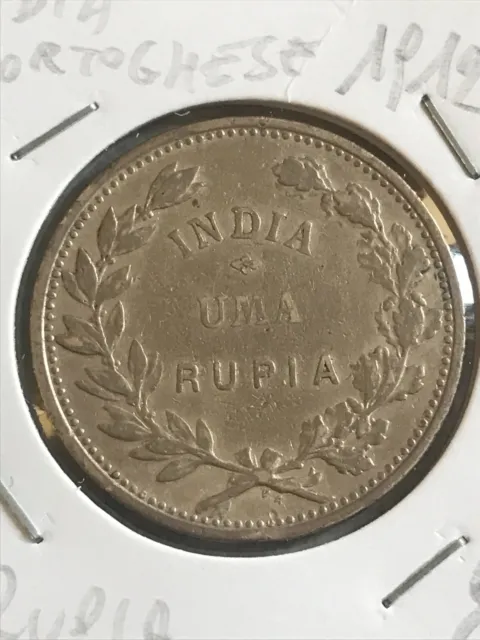 16 Tanga India Portoghese 1 Rupia 1912 Lisboa Mint - Portugueise Republic