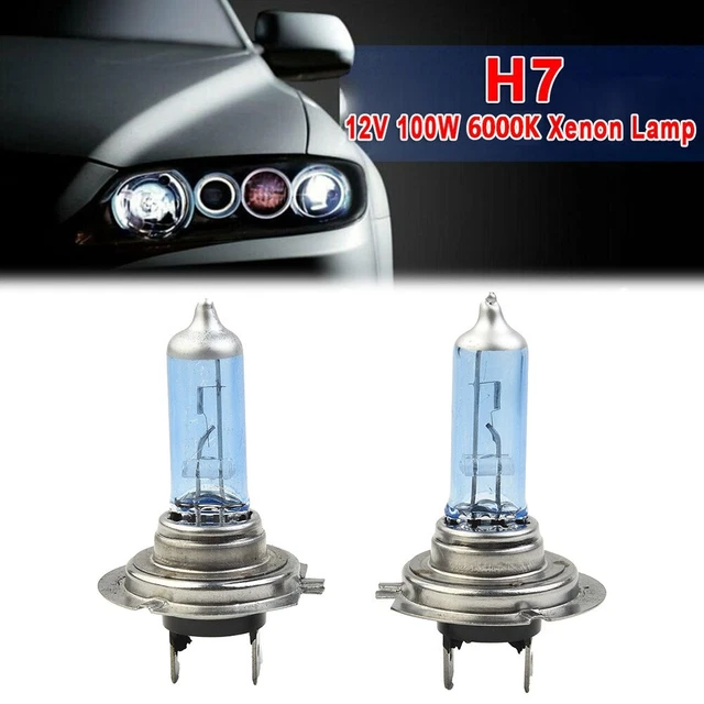 2PCS 12V H7 LED 100W Xenon White 6000k Halogen Car Head Light Lamps ...