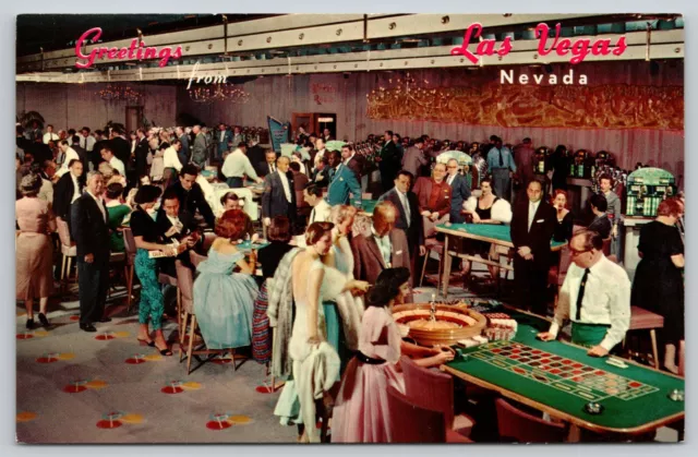 Postcard NV Las Vegas Greetings From The Hotel Riviera Casino