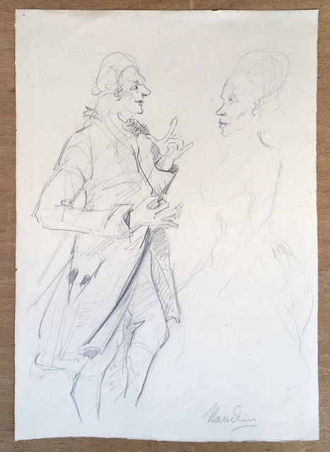 Naudin Vector DESSIN ANCIEN BERNARD NAUDIN (1876-1946) Portrait Personnages Costumes ...