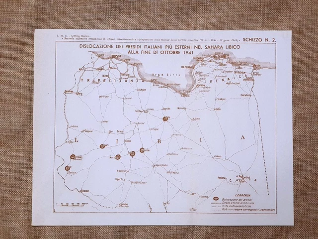 CARTA O MAPPA Presidi Italiani Nel Sahara Ottobre Del 1941 WW2 Guerra carta-o-mappa-presidi-italiani-nel-sahara-ottobre-del-1941-ww2-guerra