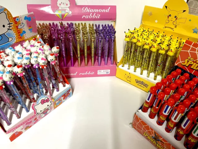 Wholesale Job Lot Of Brand New Stock Stock Clearance Character Pens Value £500+