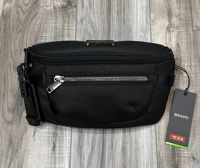 TUMI Alpha Bravo Classified Waist Pack shoulder hip bag Nylon Black | Brand New