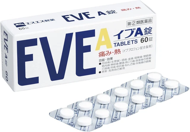 EVE A 60 tabletas para alivio del dolor de cabeza Japón