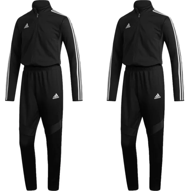 Adidas Mens Tiro 19 Overall Tracksuit Full Zip Football Suit Black Training