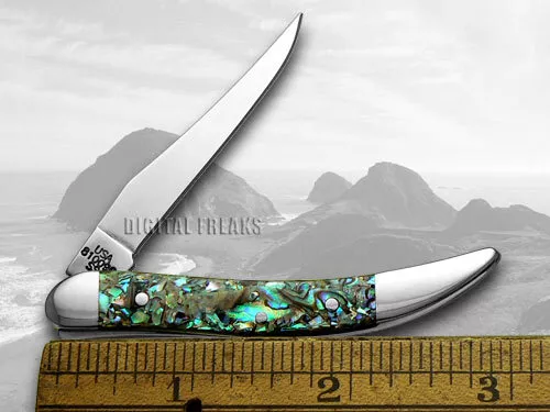 Case xx Knives Tiny Toothpick Genuine Abalone Pocket Knife Stainless 12002 3