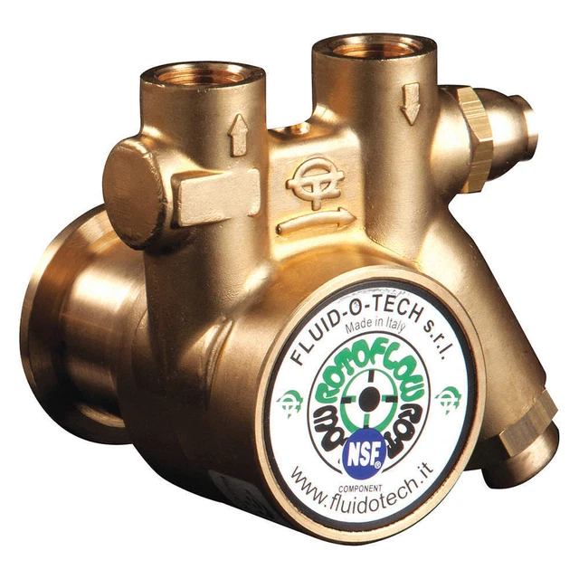 FLUID-O-TECH PA 101X Pump,3/8" NPTF,49 Max. GPH,Brass,70 Mesh