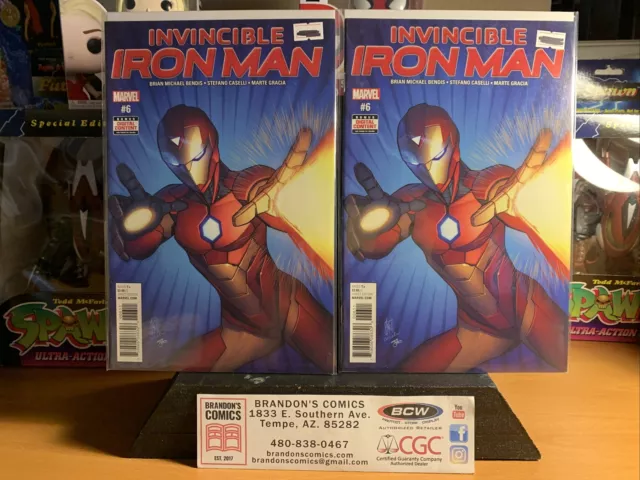 Invincible Iron Man #6 Caselli Cover Art 3rd Series 1st Print 2017 Marvel Comics